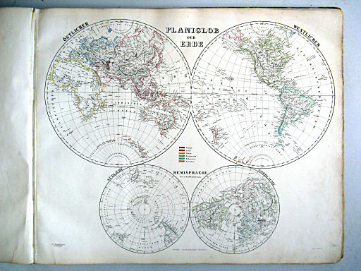 Hand-Atlas der Erde und des Himmels (1860)
1. Planiglob der Erde