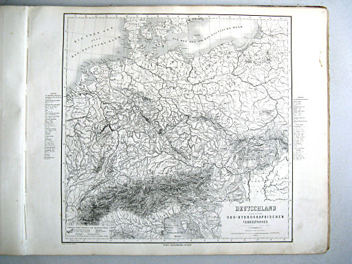 Hand-Atlas der Erde und des Himmels (1860)
9. Deutschland nach seinen oro-hydrographischen Verhältnissen