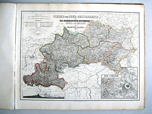Hand-Atlas der Erde und des Himmels (1860)
12. Nieder- und Ober-Oesterreich oder das Herzogthum Oesterreich Unter & Ob der Enns und das Herzogthum Salzburg