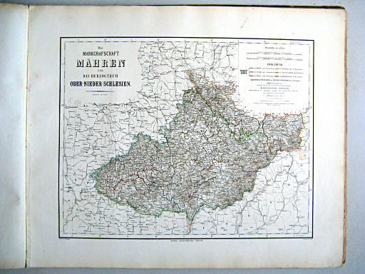 Hand-Atlas der Erde und des Himmels (1860)
14. Die Markgrafschaft Mähren und das Herzogthum Ober- u. Nieder-Schlesien