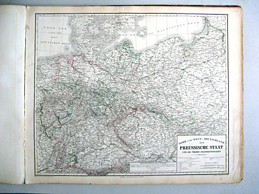 Hand-Atlas der Erde und des Himmels (1860)
18. Nord- und West-Deutschland, der Preussische Staat und die übrigen Zollvereinsstaaten