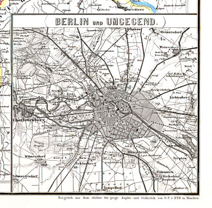 Hand-Atlas des Himmels und der Erde (1860)
19a. Berlin und Umgegend