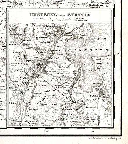 Hand-Atlas des Himmels und der Erde (1860)
20a. Umgebung von Stettin