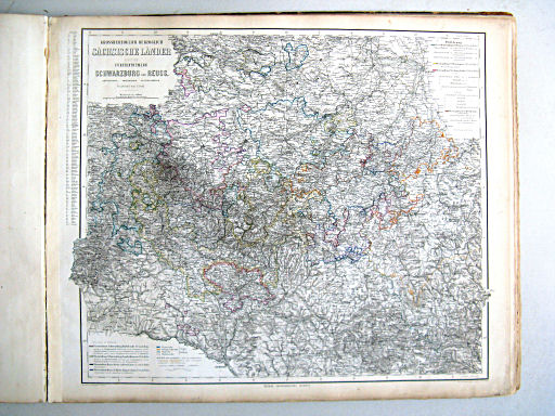 Hand-Atlas der Erde und des Himmels (1860)
30. Grossherzoglich-Herzoglich Sächsische Länder nebst den Fürstenthümern Schwarzburg und Reuss