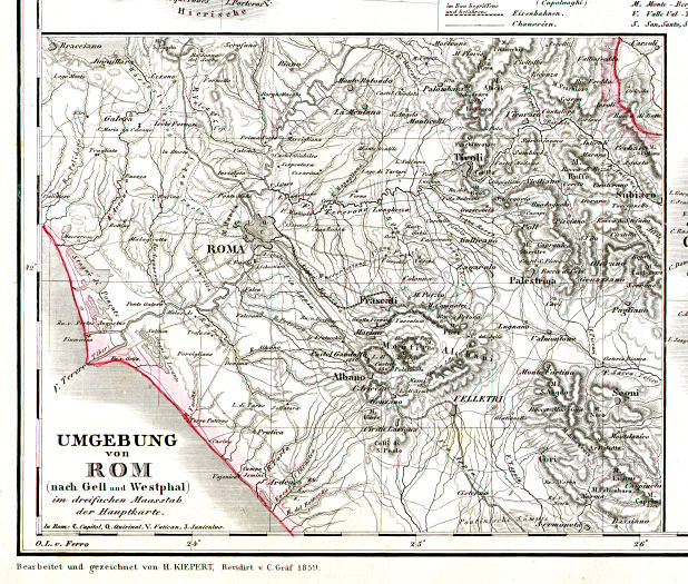 Hand-Atlas des Himmels und der Erde (1860)
33a. Umgebung von Rom