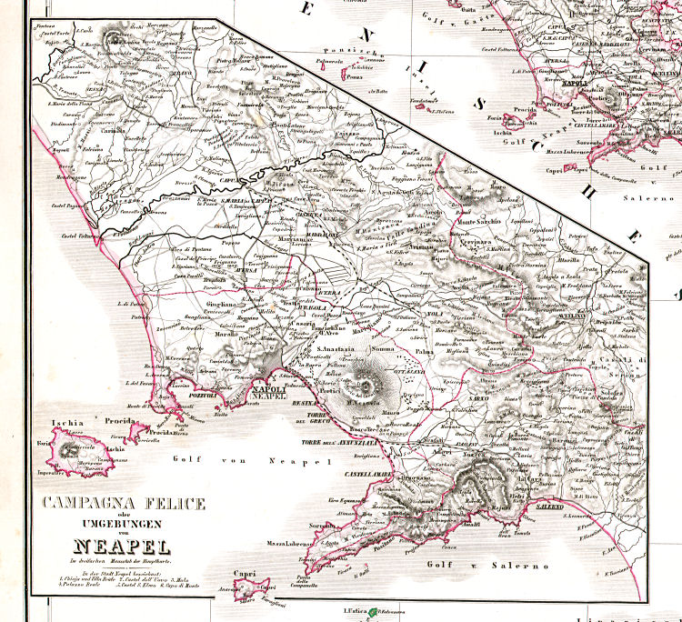 Hand-Atlas des Himmels und der Erde (1860)
34a. Campagna Felice oder Umgebungen von Neapel