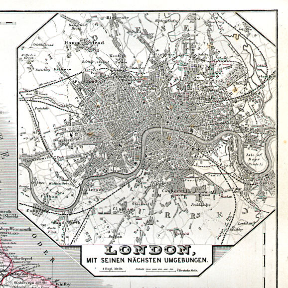 Hand-Atlas des Himmels und der Erde (1860)
42a. London mit seinen nächsten Umgebungen