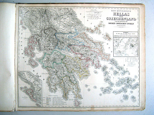 Hand-Atlas der Erde und des Himmels (1860)
49. Das Königreich Hellas oder Griechenland und die Republik der sieben Ionischen Inseln (Epthánisos)