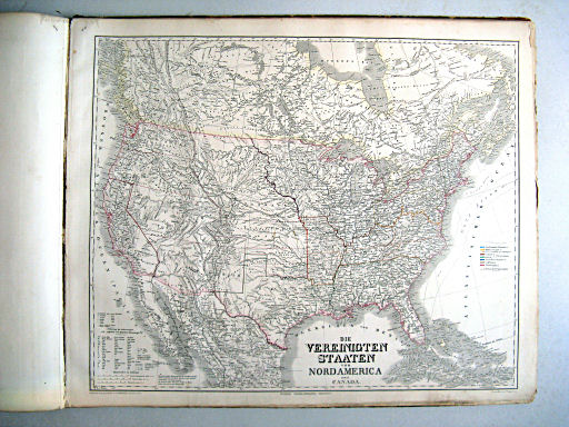 Hand-Atlas der Erde und des Himmels (1860)
61. Die Vereinigten Staaten von Nord America nebst Canada