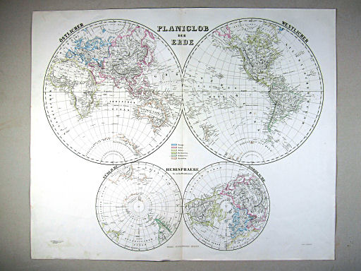 Hand-Atlas des Himmels und der Erde (1869)
1. Planiglob der Erde