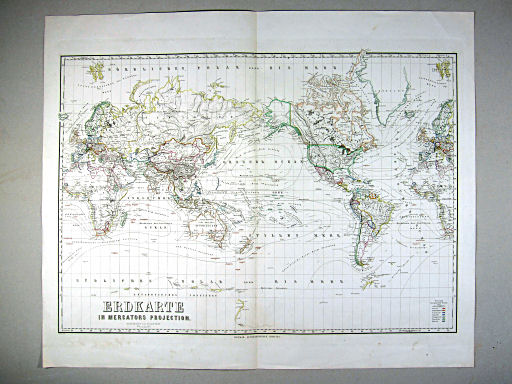Hand-Atlas des Himmels und der Erde (1869)
2. Erdkarte in Mercators Projection