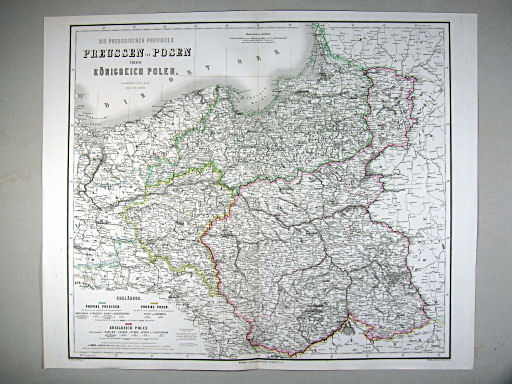 Hand-Atlas des Himmels und der Erde (1869)
12. Die Preussischen Provinzen Preussen und Posen und das Königreich Polen