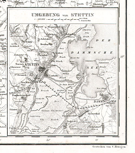 Hand-Atlas des Himmels und der Erde (1869)
13a. Umgebung von Stettin