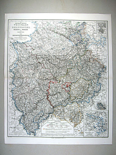 Hand-Atlas des Himmels und der Erde (1869)
19. Die Preussischen Provinzen Westfalen, Rheinprovinz, Hessen mit Nassau und Frankfurt. Das Grossherzogthum Hessen und das Fürstenthum Waldeck