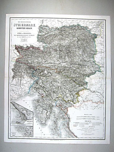 Hand-Atlas des Himmels und der Erde (1869)
29. Die Herzogthümer Steiermark, Kärnten, Krain, Das (Illyrische) Küstenland: die gefürstete Grafschaft Görz und Gradiska, die Markgrafschaft Istrien, die Stadt Triest mit Gebiet und das ungarische Littorale