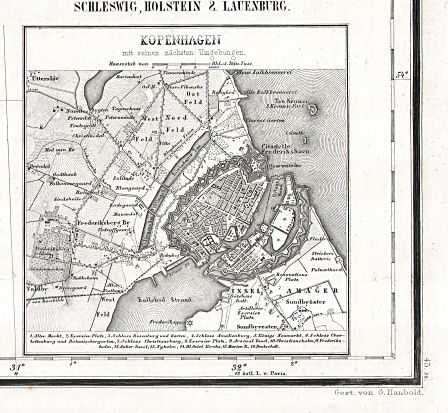 Hand-Atlas des Himmels und der Erde (1869)
45c. Kopenhagen mit seinen nächsten Umgebungen