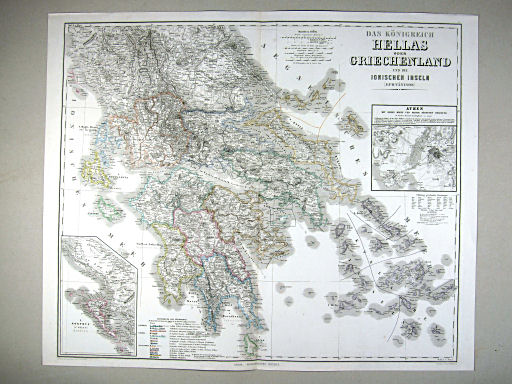 Hand-Atlas des Himmels und der Erde (1869)
49. Das Königreich Hellas oder Griechenland und die Ionischen Inseln (Ephtánisos)