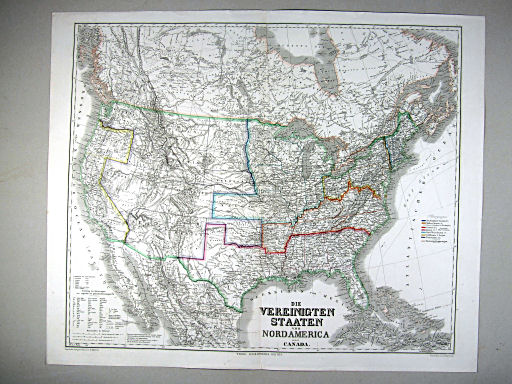 Hand-Atlas des Himmels und der Erde (1876)
61. Die Vereinigten Staaten von Nord America nebst Canada