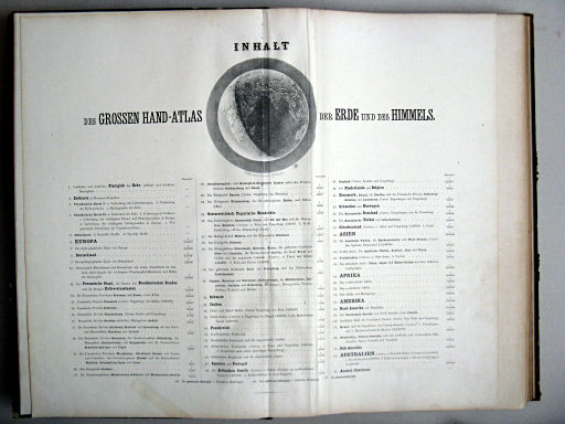 Hand-Atlas des Himmels und der Erde (1873)
Inhoudsopgave / Table of contents