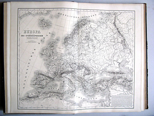 Hand-Atlas des Himmels und der Erde (1873)
7. Europa nach seinen oro-hydrographischen Verhältnissen