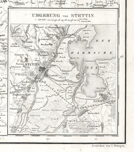 Hand-Atlas des Himmels und der Erde (1873)
13a. Umgebung von Stettin