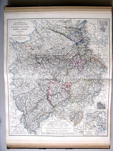 Hand-Atlas des Himmels und der Erde (1873)
19. Die Preussischen Provinzen Westfalen, Rheinprovinz, Hessen mit Nassau und Frankfurt. Das Grossherzogthum Hessen und das Fürstenthum Waldeck