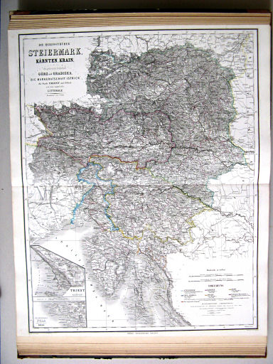 Hand-Atlas des Himmels und der Erde (1873)
29. Die Herzogthümer Steiermark, Kärnten, Krain, Das (Illyrische) Küstenland: die gefürstete Grafschaft Görz und Gradiska, die Markgrafschaft Istrien, die Stadt Triest mit Gebiet und das ungarische Littorale