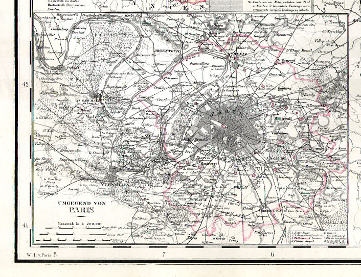 Hand-Atlas des Himmels und der Erde (1873)
39b. Umgegend von Paris
