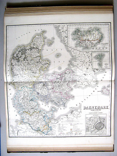 Hand-Atlas des Himmels und der Erde (1873)
45. Daenemark, Island, die Far-Oer und die Herzogthümer Schleswig, Holstein & Lauenburg