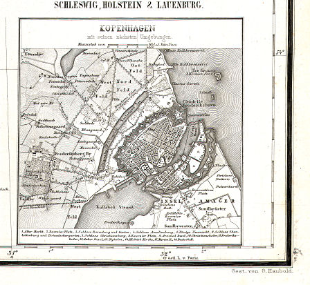Hand-Atlas des Himmels und der Erde (1873)
45c. Kopenhagen mit seinen nächsten Umgebungen