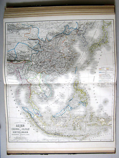 Hand-Atlas des Himmels und der Erde (1873)
54. Das südöstliche Asien oder China, Japan und Hinter-Indien mit dem indischen Archipelagus