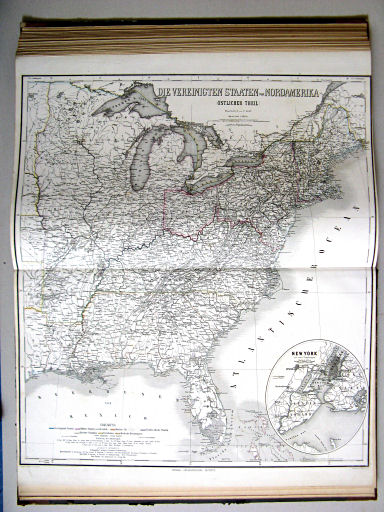 Hand-Atlas des Himmels und der Erde (1873)
62. Die Vereinigten Staaten von Nordamerika (Östlicher Theil)