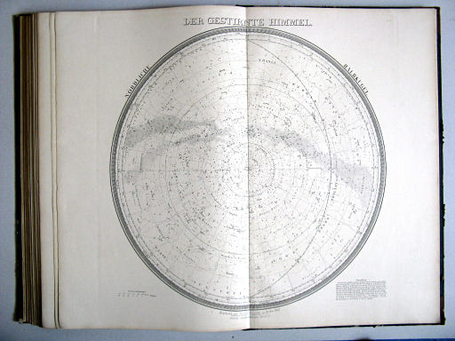 Hand-Atlas des Himmels und der Erde (1873)
68. Der gestirnte Himmel. Nördliche Halbkugel
