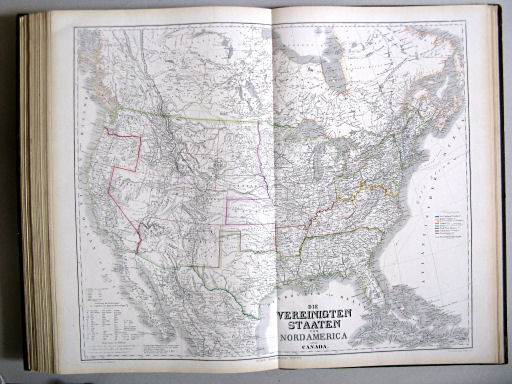 Hand-Atlas des Himmels und der Erde (1876)
61. Die Vereinigten Staaten von Nord America nebst Canada