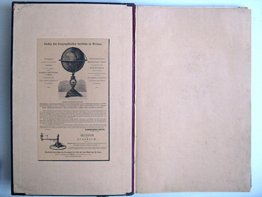 Hand-Atlas des Himmels und der Erde (1876)
Binnenkant band / Inside cover