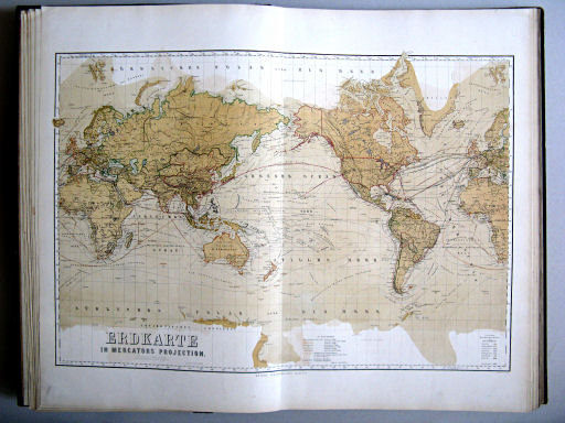 Hand-Atlas des Himmels und der Erde (1876)
2. Erdkarte in Mercators Projection