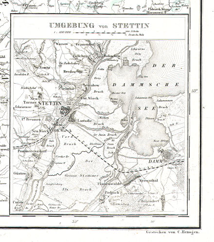 Hand-Atlas des Himmels und der Erde (1876)
13a. Umgebung von Stettin