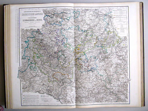 Hand-Atlas des Himmels und der Erde (1876)
24. Grossherzoglich-Herzoglich Sächsische Länder nebst den Fürstenthümern Schwarzburg und Reuss