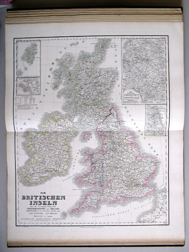 Hand-Atlas des Himmels und der Erde (1876)
42. Die Britischen Inseln oder die Vereinigten Königreiche Grossbritannien und Irland