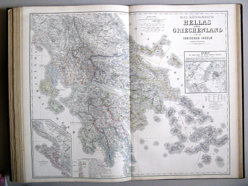 Hand-Atlas des Himmels und der Erde (1876)
49. Das Königreich Hellas oder Griechenland und die Ionischen Inseln (Ephtánisos)