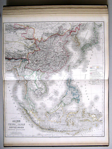 Hand-Atlas des Himmels und der Erde (1876)
54. Das südöstliche Asien oder China, Japan und Hinter-Indien mit dem indischen Archipelagus