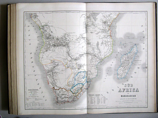 Hand-Atlas des Himmels und der Erde (1876)
58. Süd Africa mit Madagascar
