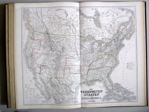 Hand-Atlas des Himmels und der Erde (1876)
61. Die Vereinigten Staaten von Nord America nebst Canada