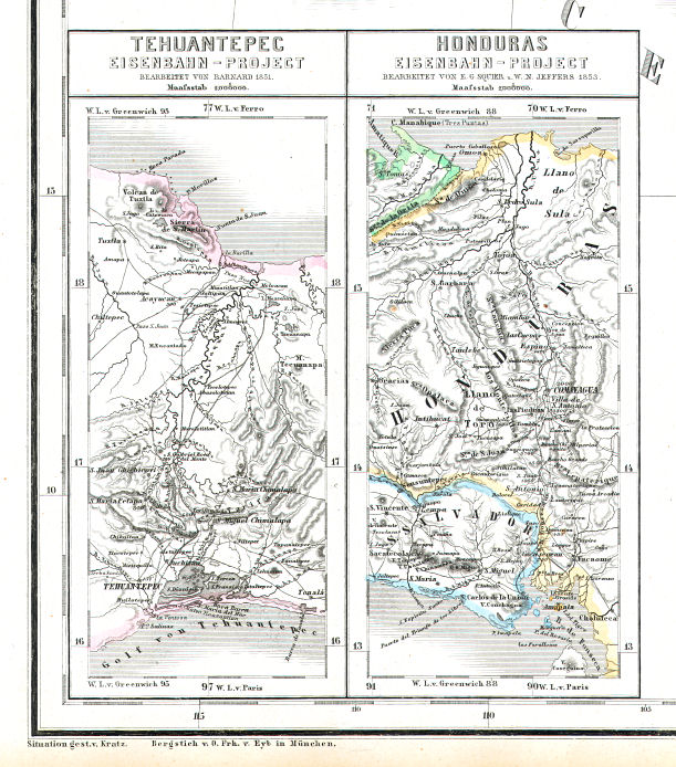 Hand-Atlas des Himmels und der Erde (1876)
63a. Tehuantepec Eisenbahn-Project
63b. Honduras Eisenbahn-Project