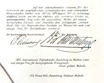 Hand-Atlas des Himmels und der Erde (1880)
Titelpagina, detail / Title page, detail