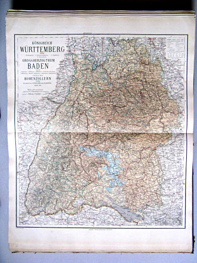 Hand-Atlas des Himmels und der Erde (1880)
21. Königreich Würtemberg, Grossherzogthum Baden, Hohenzollern