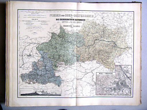 Hand-Atlas des Himmels und der Erde (1880)
26. Nieder- und Ober-Oesterreich oder das Erzherzogthum Oesterreich Unter & Ob der Enns und das Herzogthum Salzburg