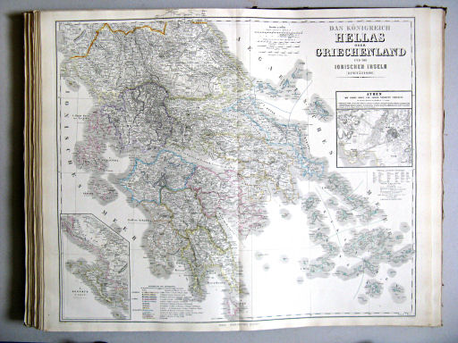 Hand-Atlas des Himmels und der Erde (1880)
49. Das Königreich Hellas oder Griechenland und die Ionischen Inseln (Ephtánisos)