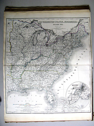 Hand-Atlas des Himmels und der Erde (1880)
62. Die Vereinigten Staaten von Nordamerika (Östlicher Theil)