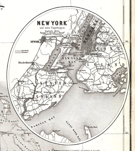 Hand-Atlas des Himmels und der Erde (1880)
62a. New-York und seine Umgebungen